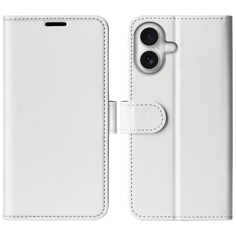 R64 Texture Horizontal Flip Leather Phone Case, For iPhone 16 Pro Max, For iPhone 16 Pro, For iPhone 16 Plus, For iPhone 16, For iPhone 16e, For iPhone 15 Pro Max