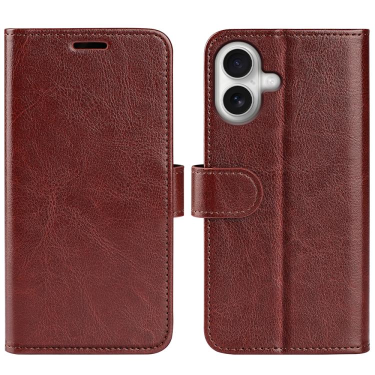 R64 Texture Horizontal Flip Leather Phone Case, For iPhone 16 Pro Max, For iPhone 16 Pro, For iPhone 16 Plus, For iPhone 16, For iPhone 16e, For iPhone 15 Pro Max
