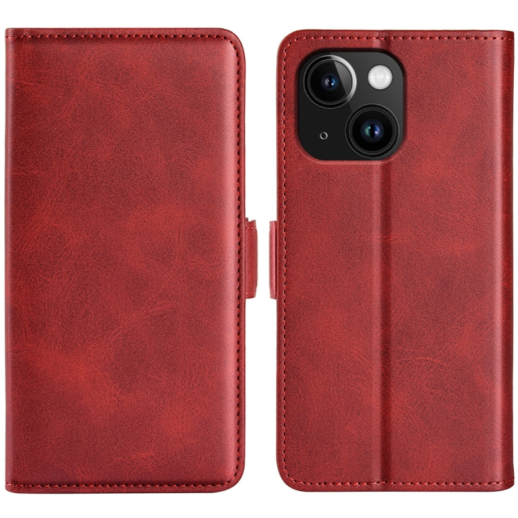 Dual-side Magnetic Buckle Horizontal Flip Leather Phone Case, For iPhone 16, For iPhone 15 Pro Max, For iPhone 15 Pro, For iPhone 15 Plus