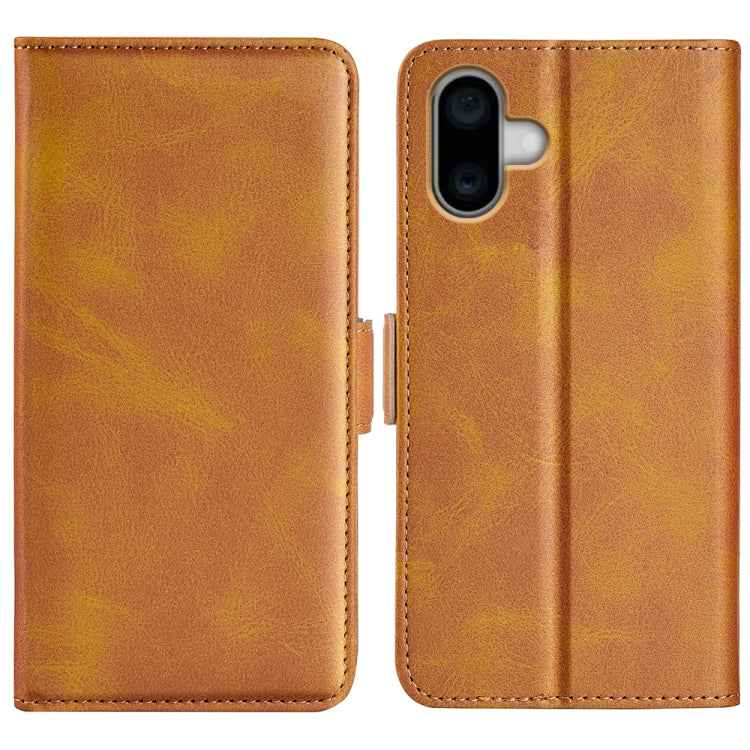 Dual-side Magnetic Buckle Horizontal Flip Leather Phone Case, For iPhone 16, For iPhone 15 Pro Max, For iPhone 15 Pro, For iPhone 15 Plus