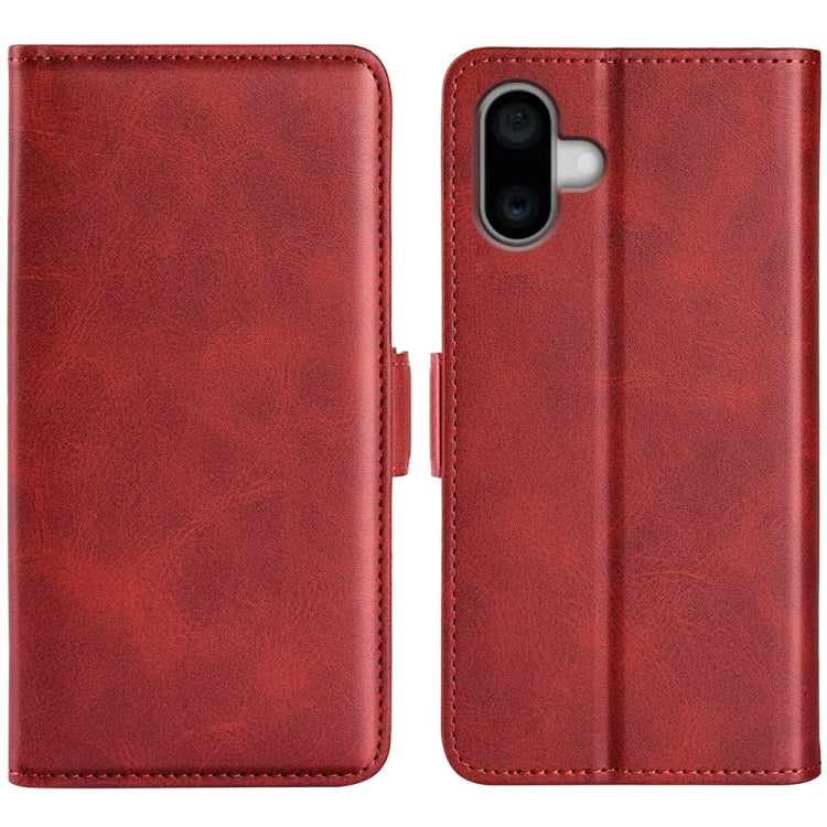 Dual-side Magnetic Buckle Horizontal Flip Leather Phone Case, For iPhone 16, For iPhone 15 Pro Max, For iPhone 15 Pro, For iPhone 15 Plus