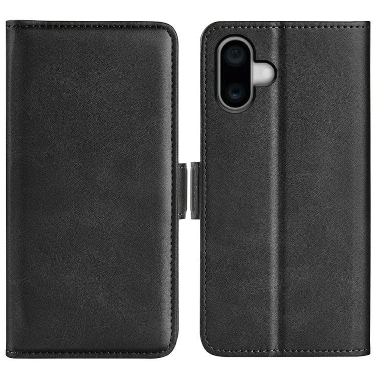 Dual-side Magnetic Buckle Horizontal Flip Leather Phone Case, For iPhone 16e, For iPhone 15 Pro Max, For iPhone 15 Pro, For iPhone 15 Plus