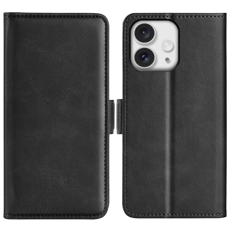 Dual-side Magnetic Buckle Horizontal Flip Leather Phone Case, For iPhone 16e, For iPhone 15 Pro Max, For iPhone 15 Pro, For iPhone 15 Plus