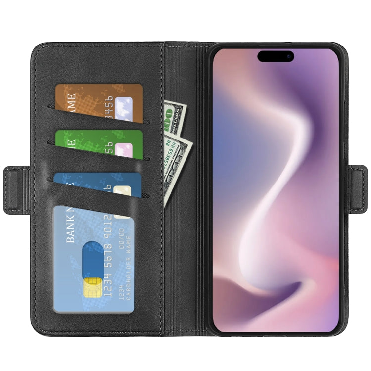 Dual-side Magnetic Buckle Horizontal Flip Leather Phone Case, For iPhone 16e, For iPhone 15 Pro Max, For iPhone 15 Pro, For iPhone 15 Plus
