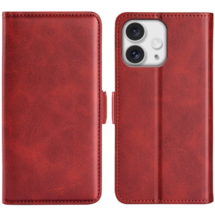 Dual-side Magnetic Buckle Horizontal Flip Leather Phone Case, For iPhone 16e, For iPhone 15 Pro Max, For iPhone 15 Pro, For iPhone 15 Plus
