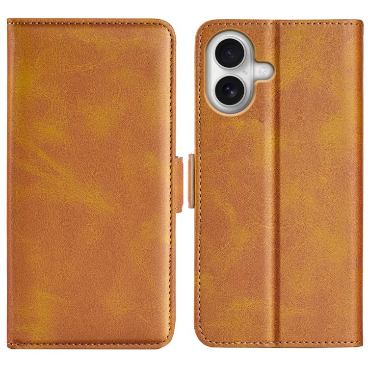 Dual-side Magnetic Buckle Horizontal Flip Leather Phone Case, For iPhone 16 Pro, For iPhone 16 Plus, For iPhone 16, For iPhone 16 Pro Max