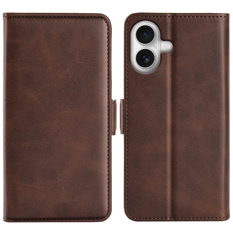 Dual-side Magnetic Buckle Horizontal Flip Leather Phone Case, For iPhone 16 Pro, For iPhone 16 Plus, For iPhone 16, For iPhone 16 Pro Max