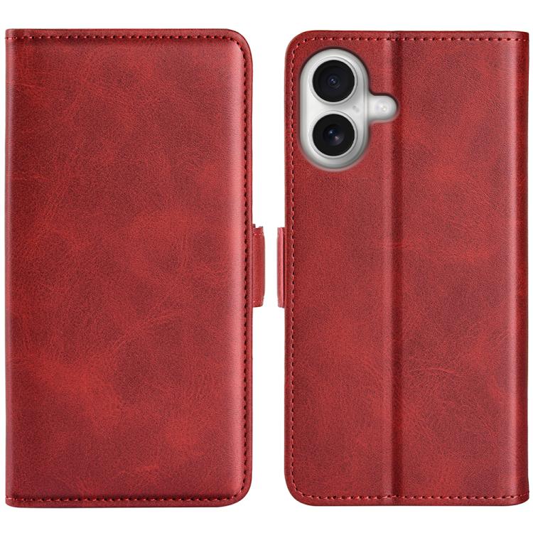 Dual-side Magnetic Buckle Horizontal Flip Leather Phone Case, For iPhone 16 Pro, For iPhone 16 Plus, For iPhone 16, For iPhone 16 Pro Max