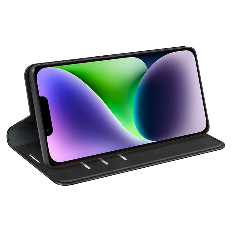 Retro-skin  Magnetic Suction Leather Phone Case, For iPhone 15