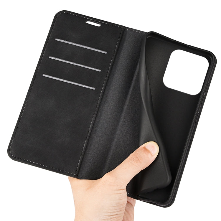 Retro-skin  Magnetic Suction Leather Phone Case, For iPhone 15