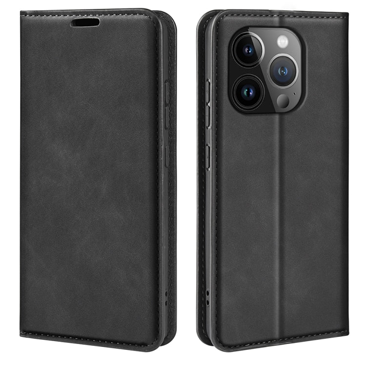 Retro-skin  Magnetic Suction Leather Phone Case, For iPhone 16, For iPhone 15 Pro Max, For iPhone 15 Pro, For iPhone 15 Plus