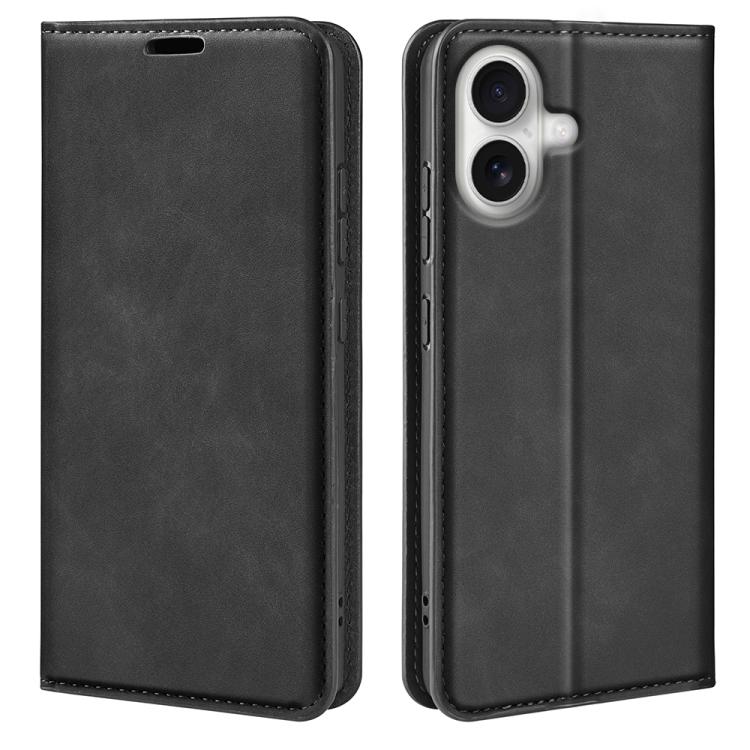 Retro-skin  Magnetic Suction Leather Phone Case, For iPhone 16 Pro Max, For iPhone 16 Pro, For iPhone 16 Plus, For iPhone 16