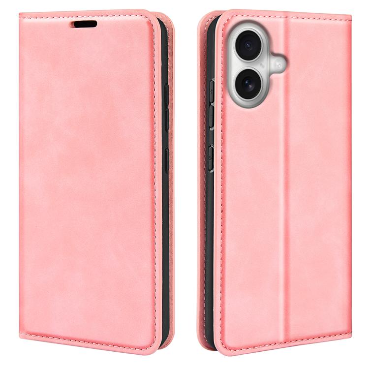 Retro-skin  Magnetic Suction Leather Phone Case, For iPhone 16 Pro Max, For iPhone 16 Pro, For iPhone 16 Plus, For iPhone 16