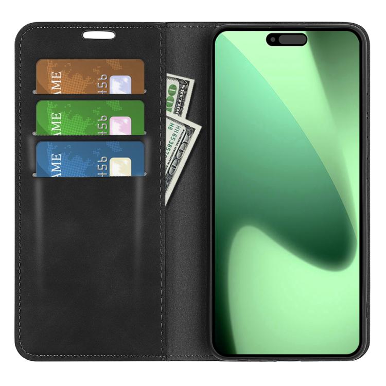 Retro-skin  Magnetic Suction Leather Phone Case, For iPhone 16 Pro Max, For iPhone 16 Pro, For iPhone 16 Plus, For iPhone 16