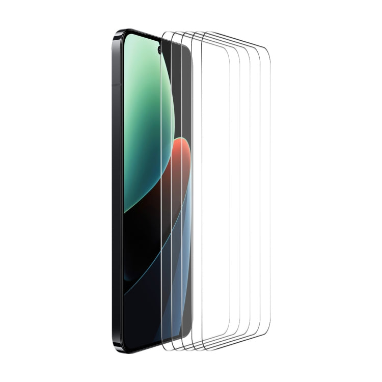 5pcs ENKAY Hat-Prince 0.26mm 9H 2.5D High Aluminum-silicon Tempered Glass Film, For Xiaomi 14, For Xiaomi Redmi 12, For Redmi 13C, For Redmi K70 / K70 Pro / K70E