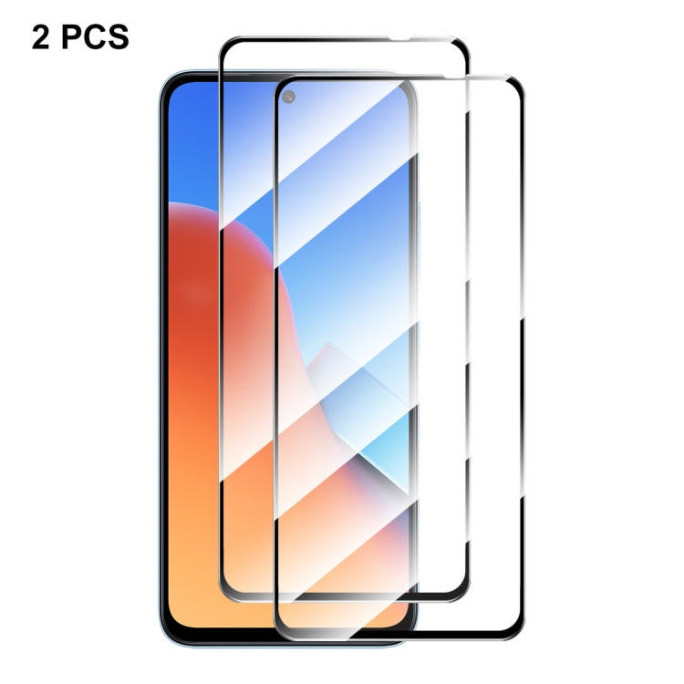 2pcs ENKAY Hat-Prince Full Glue High Aluminum-silicon Tempered Glass Film, For Xiaomi Redmi 12 5G Global, For Xiaomi Redmi 12, For Xiaomi Poco C51 4G, For Xiaomi Redmi A1+ / A2+ 4G, For Xiaomi Poco C50 4G