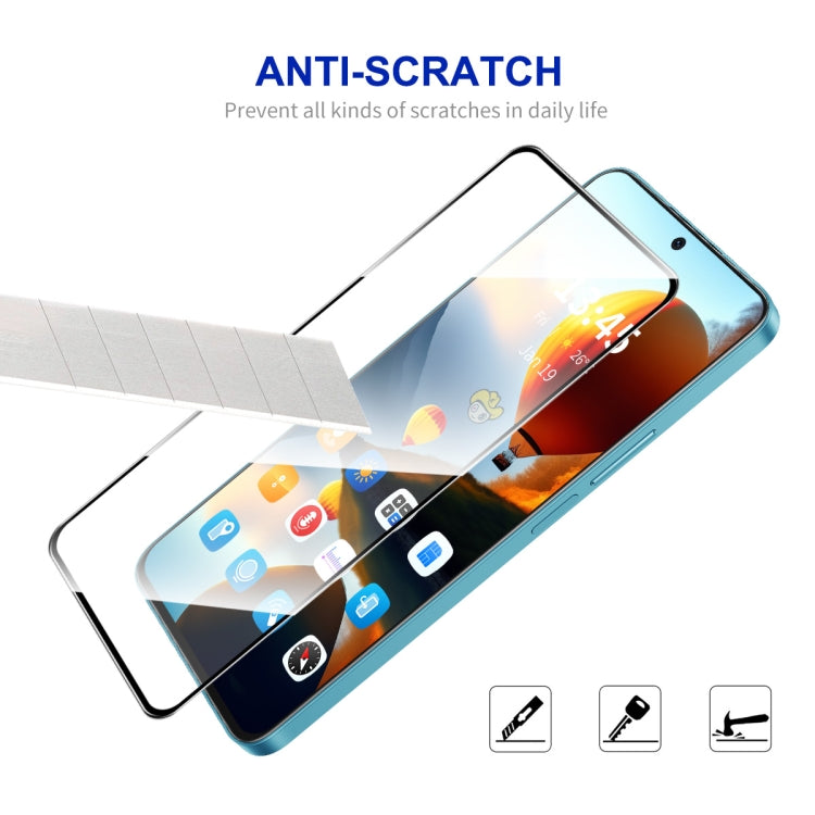 2pcs ENKAY Hat-Prince Full Glue High Aluminum-silicon Tempered Glass Film, For Xiaomi Redmi 12 5G Global, For Xiaomi Redmi 12, For Xiaomi Poco C51 4G, For Xiaomi Redmi A1+ / A2+ 4G, For Xiaomi Poco C50 4G