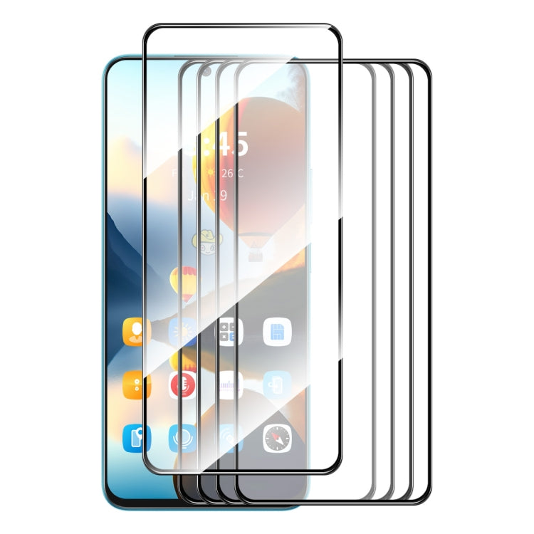 5pcs ENKAY Hat-Prince Full Glue High Aluminum-silicon Tempered Glass Film, For Redmi Note 15 Pro 5G Global 163.6mm, For Redmi 15C Global 171.5mm / Poco C85, For Redmi 13X, For Redmi Note 14S 4G, For Redmi Turbo 4, For Xiaomi Poco X7 Pro                ...