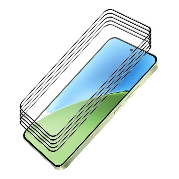 5pcs ENKAY Hat-Prince Full Glue High Aluminum-silicon Tempered Glass Film, For Redmi Note 17 Pro Max Global 163.4mm, For Redmi Note 17 4G / 5G Global 169.7mm, For Redmi 17C 5G, For Xiaomi Poco M8 Power 5G, For Redmi K100 Pro Max / Poco F9 Ultra 5G     ...