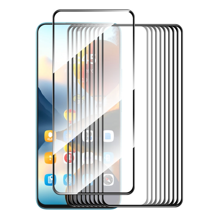 10pcs ENKAY Hat-Prince Full Glue High Aluminum-silicon Tempered Glass Film, For Redmi Note 17 4G / 5G Global 169.7mm, For Xiaomi Poco M8 Power 5G, For Redmi K100 Pro Max / Poco F9 Ultra 5G, For Xiaomi Poco F9 Pro 5G, For Redmi 17 4G / 5G Global 170mm