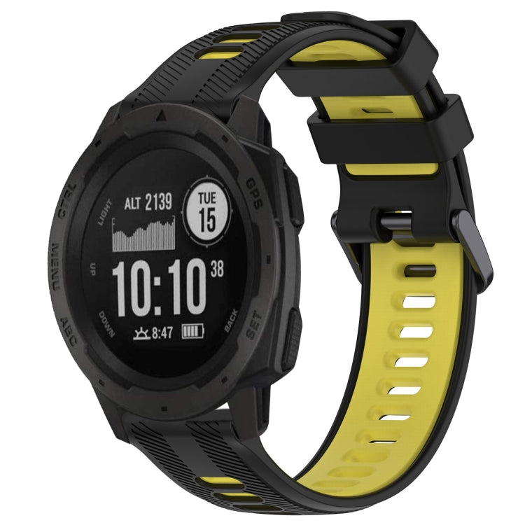 Sports Two-Color Silicone Watch Band, For Garmin Instinct, For Garmin Fenix 6 Solar