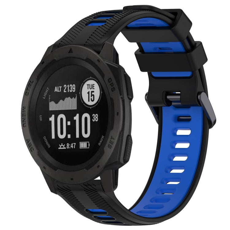 Sports Two-Color Silicone Watch Band, For Garmin Instinct, For Garmin Fenix 6 Solar