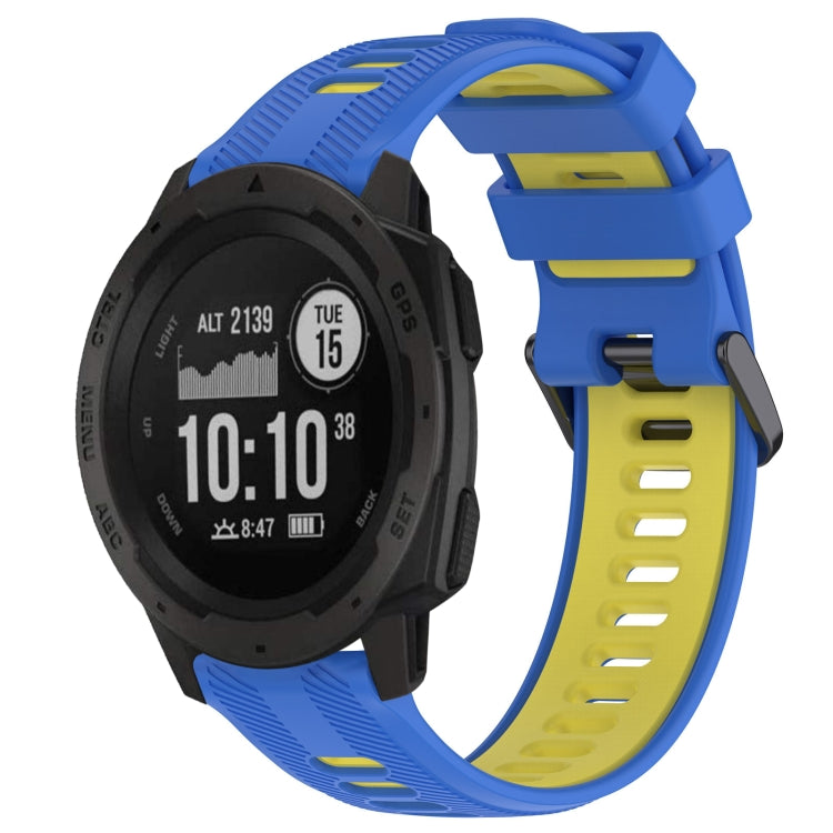 Sports Two-Color Silicone Watch Band, For Garmin Instinct, For Garmin Fenix 6 Solar