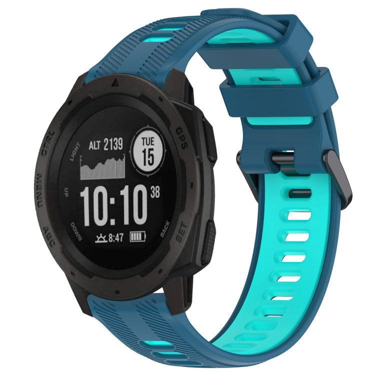 Sports Two-Color Silicone Watch Band, For Garmin Instinct, For Garmin Fenix 6 Solar