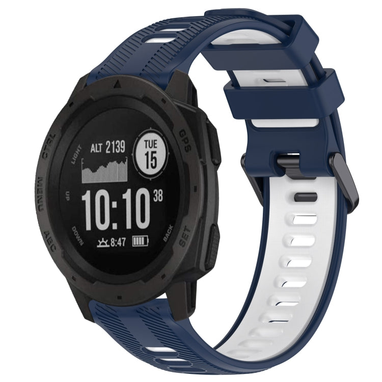 Sports Two-Color Silicone Watch Band, For Garmin Instinct, For Garmin Fenix 6 Solar