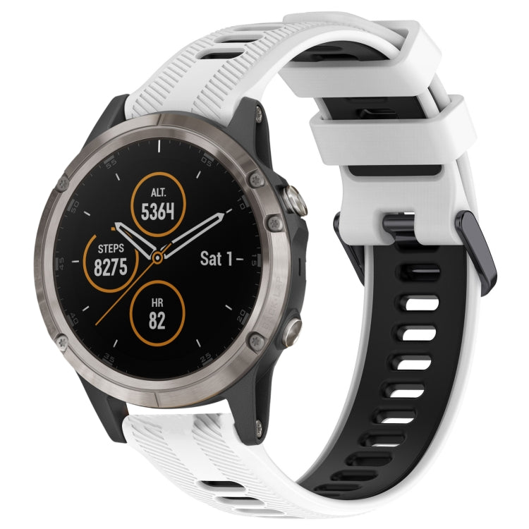Sports Two-Color Silicone Watch Band, For Garmin Fenix 5, For Garmin Fenix 5 Plus