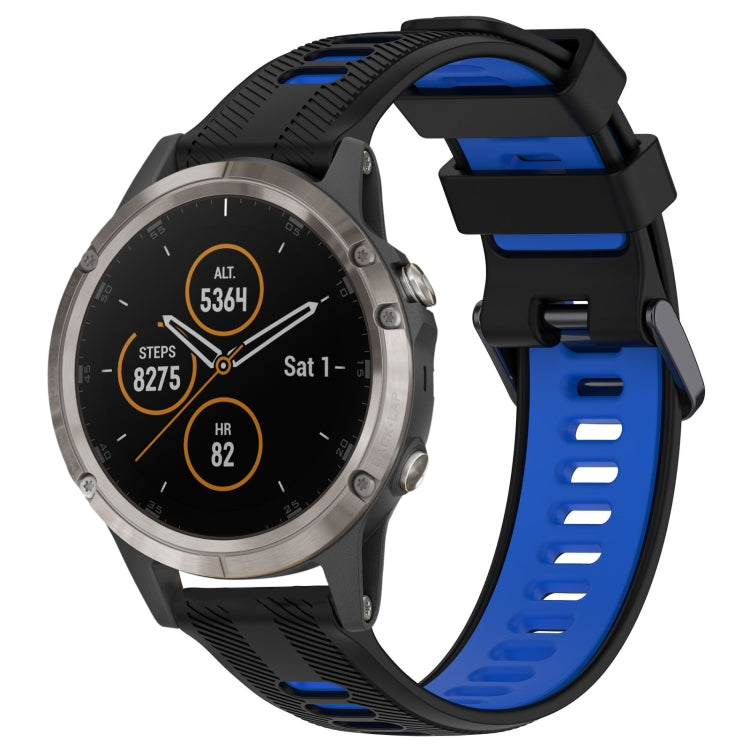 Sports Two-Color Silicone Watch Band, For Garmin Fenix 5, For Garmin Fenix 5 Plus