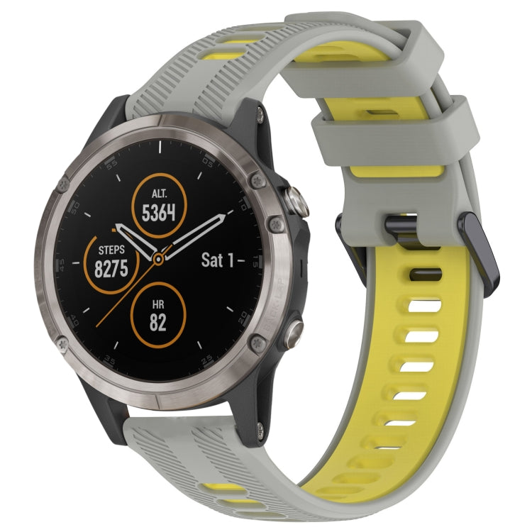 Sports Two-Color Silicone Watch Band, For Garmin Fenix 5, For Garmin Fenix 5 Plus