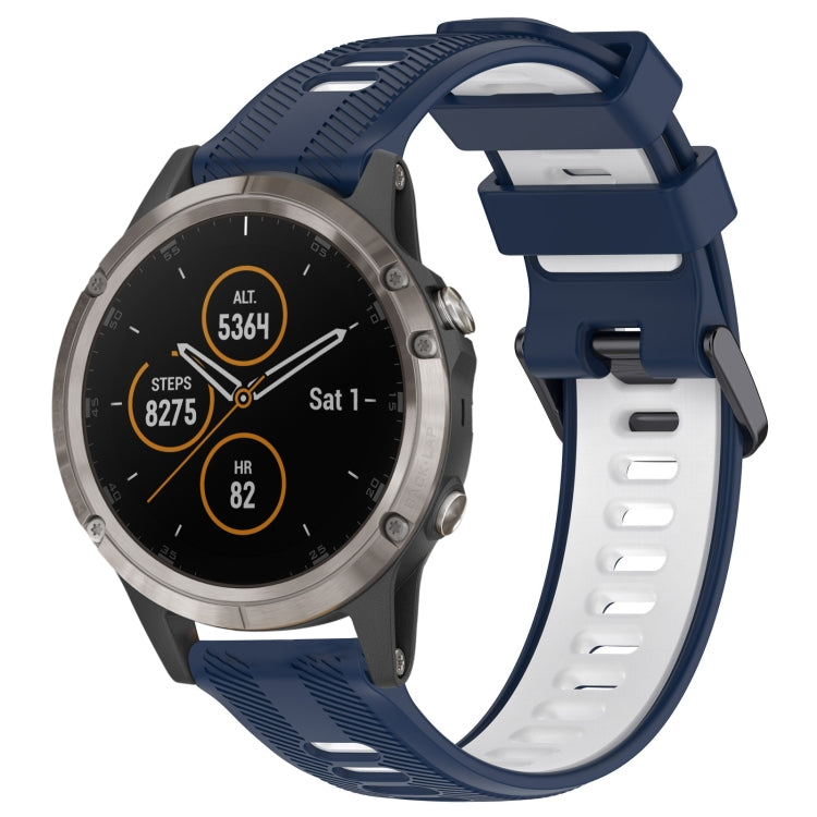 Sports Two-Color Silicone Watch Band, For Garmin Fenix 5, For Garmin Fenix 5 Plus