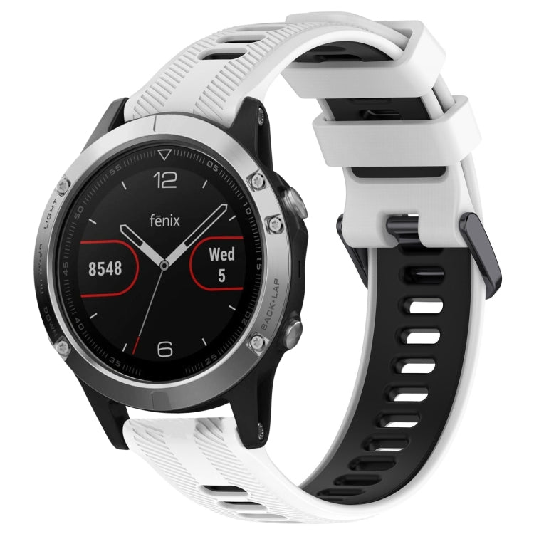 Sports Two-Color Silicone Watch Band, For Garmin Fenix 5, For Garmin Fenix 5 Plus