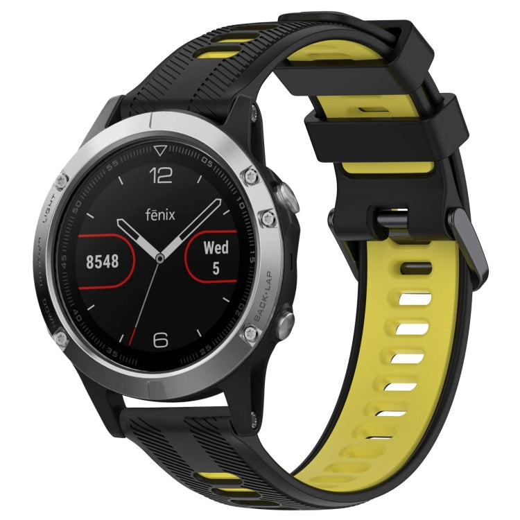Sports Two-Color Silicone Watch Band, For Garmin Fenix 5, For Garmin Fenix 5 Plus