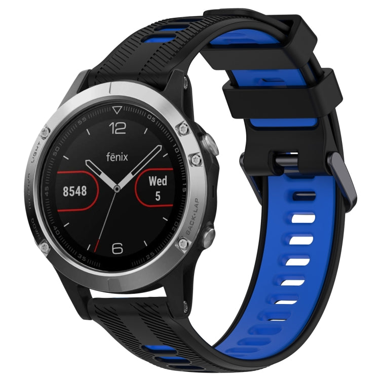 Sports Two-Color Silicone Watch Band, For Garmin Fenix 5, For Garmin Fenix 5 Plus