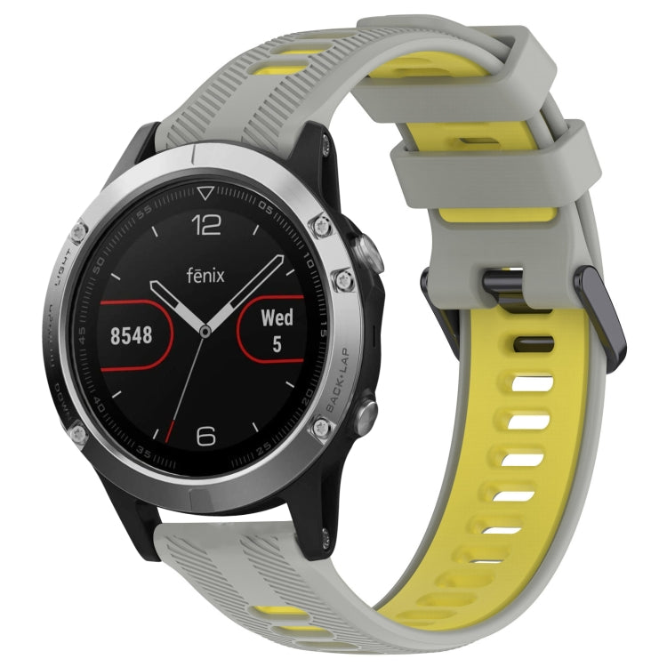 Sports Two-Color Silicone Watch Band, For Garmin Fenix 5, For Garmin Fenix 5 Plus