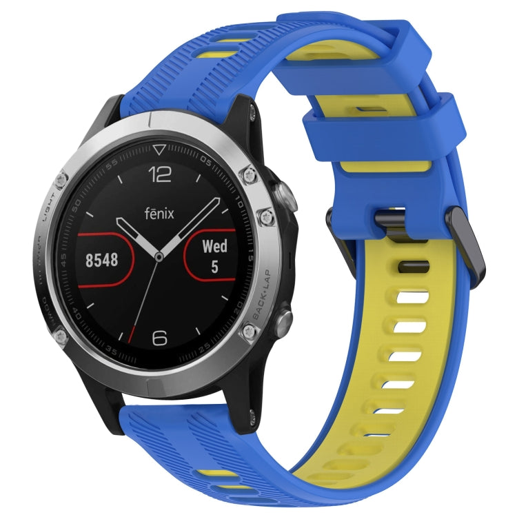 Sports Two-Color Silicone Watch Band, For Garmin Fenix 5, For Garmin Fenix 5 Plus