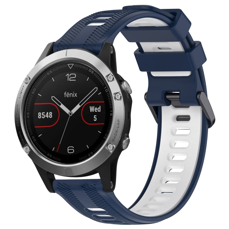 Sports Two-Color Silicone Watch Band, For Garmin Fenix 5, For Garmin Fenix 5 Plus