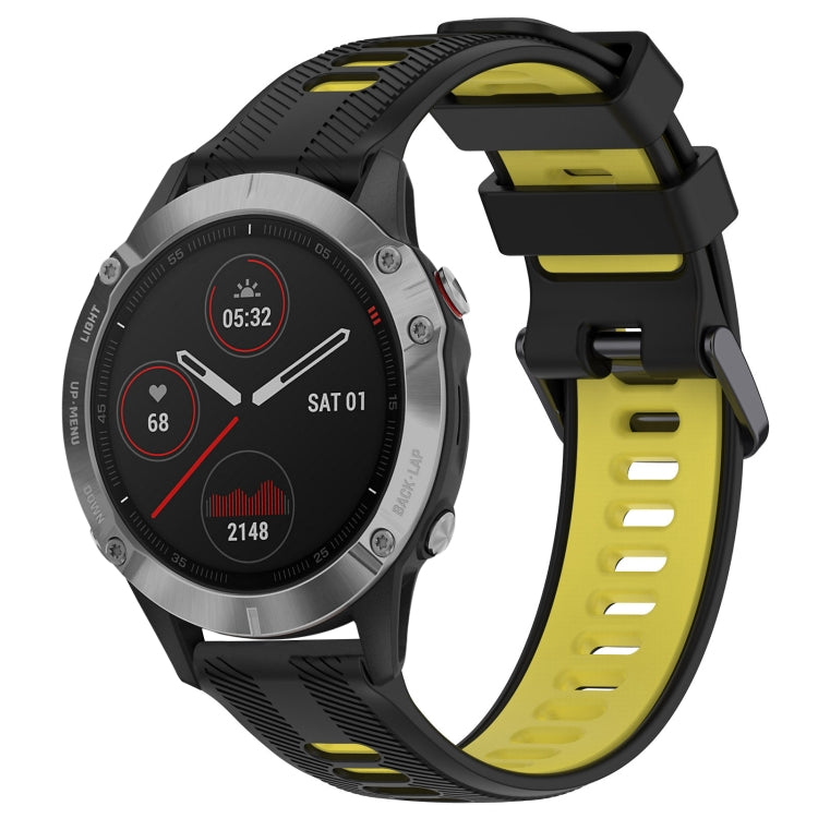 Sports Two-Color Silicone Watch Band, For Garmin Instinct, For Garmin Fenix 6 Solar