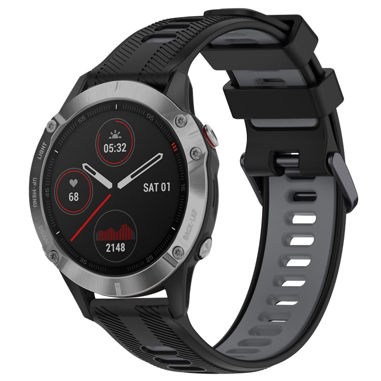 Sports Two-Color Silicone Watch Band, For Garmin Instinct, For Garmin Fenix 6 Solar