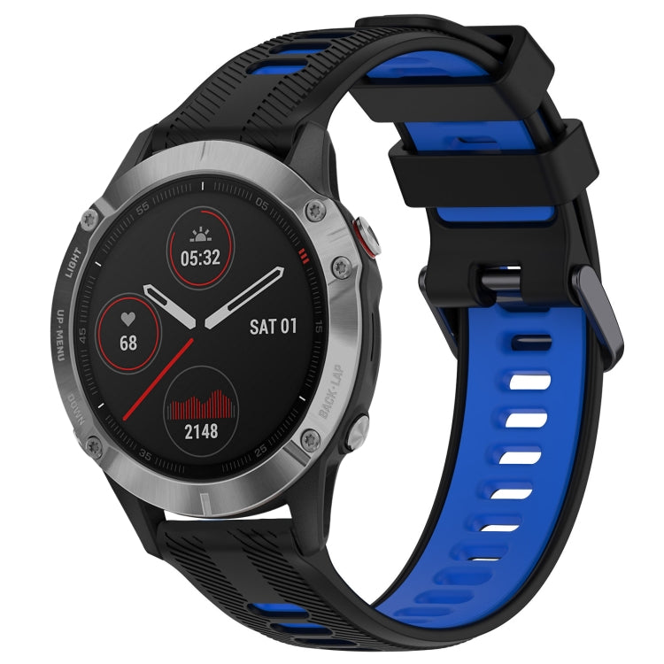 Sports Two-Color Silicone Watch Band, For Garmin Instinct, For Garmin Fenix 6 Solar