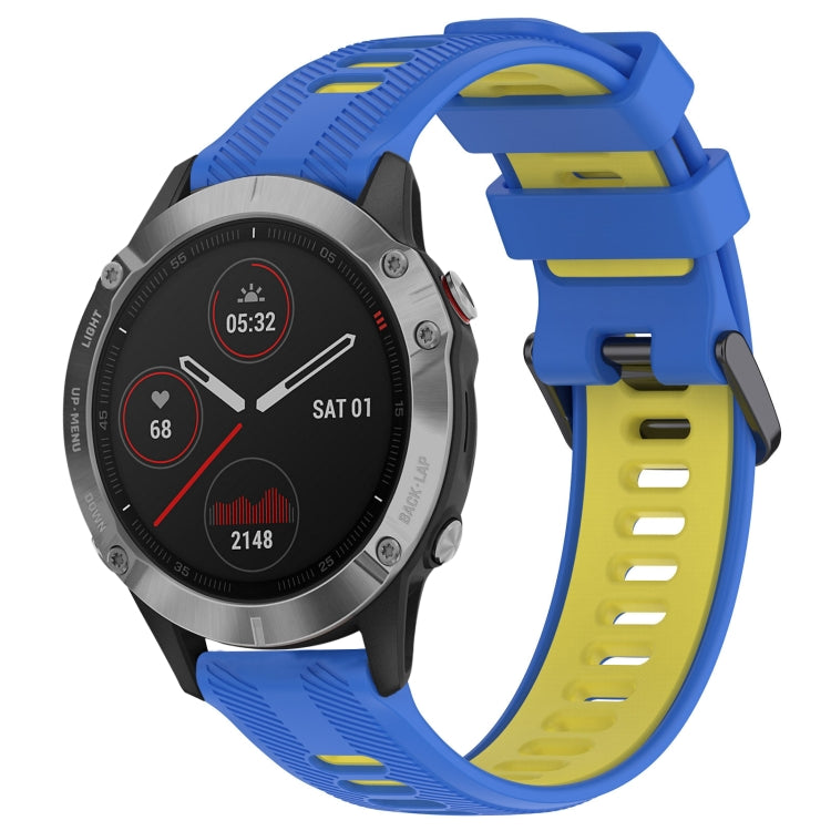 Sports Two-Color Silicone Watch Band, For Garmin Instinct, For Garmin Fenix 6 Solar