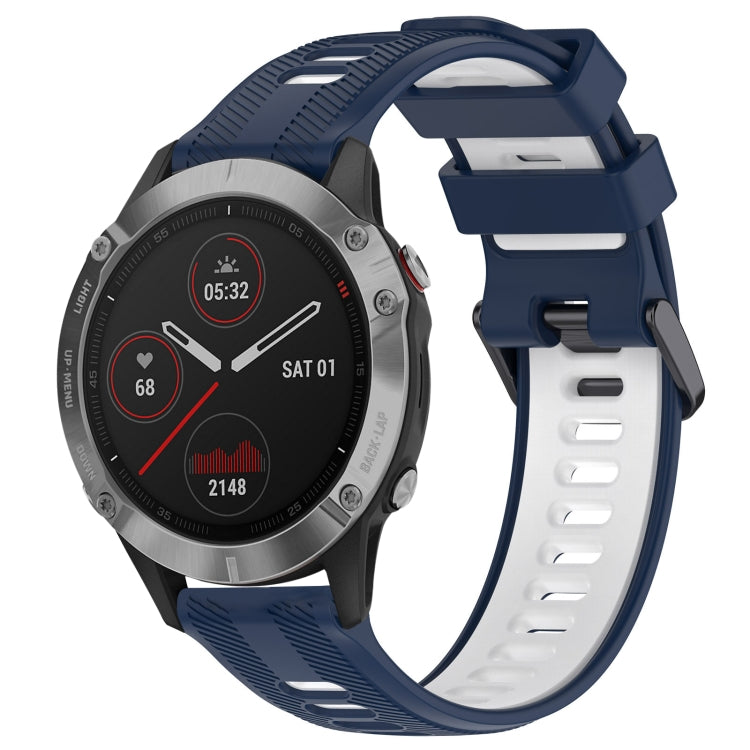 Sports Two-Color Silicone Watch Band, For Garmin Instinct, For Garmin Fenix 6 Solar