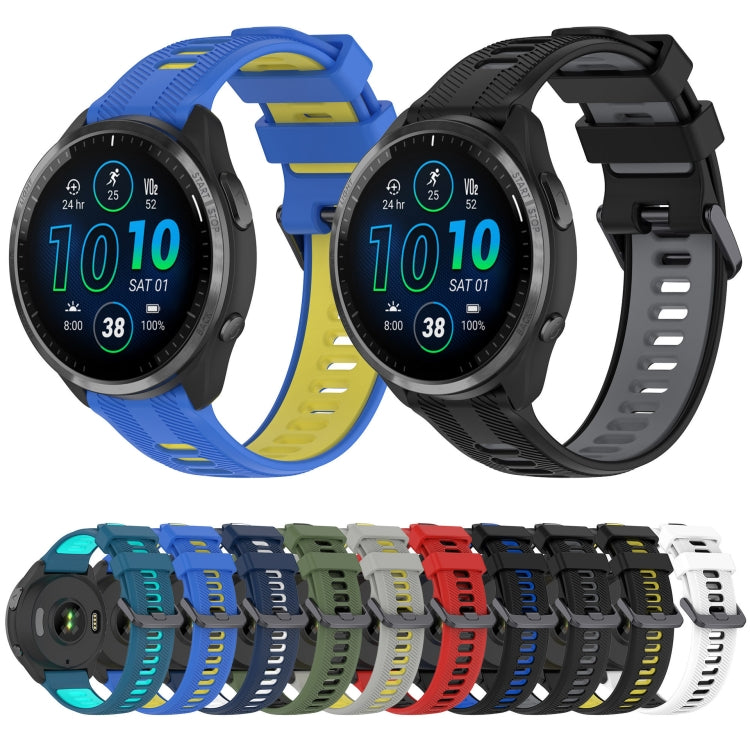 Sports Two-Color Silicone Watch Band, For Garmin Instinct, For Garmin Fenix 6 Solar