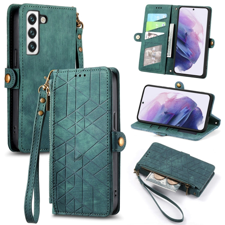 Geometric Zipper Wallet Side Buckle Leather Phone Case, For Samsung Galaxy S22 5G, For Samsung Galaxy A13 5G, For Samsung Galaxy A41, For Samsung Galaxy A22 4G