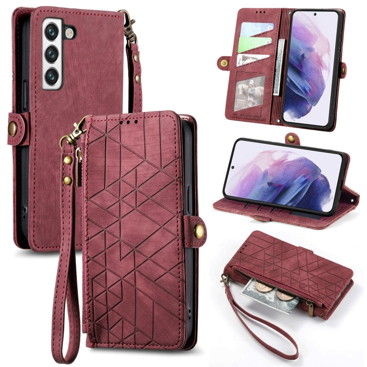 Geometric Zipper Wallet Side Buckle Leather Phone Case, For Samsung Galaxy S22 5G, For Samsung Galaxy A13 5G, For Samsung Galaxy A41, For Samsung Galaxy A22 4G