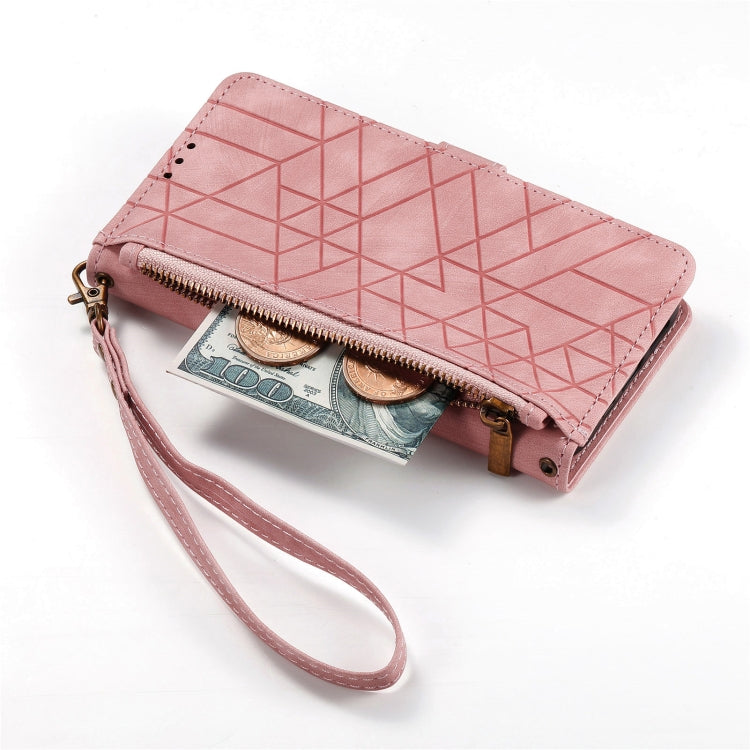 Geometric Zipper Wallet Side Buckle Leather Phone Case, For Samsung Galaxy Note20, For Samsung Galaxy A21S, For Samsung Galaxy A51 5G, For Samsung Galaxy S20 Ultra