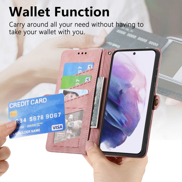 Geometric Zipper Wallet Side Buckle Leather Phone Case, For Samsung Galaxy Note20, For Samsung Galaxy A21S, For Samsung Galaxy A51 5G, For Samsung Galaxy S20 Ultra
