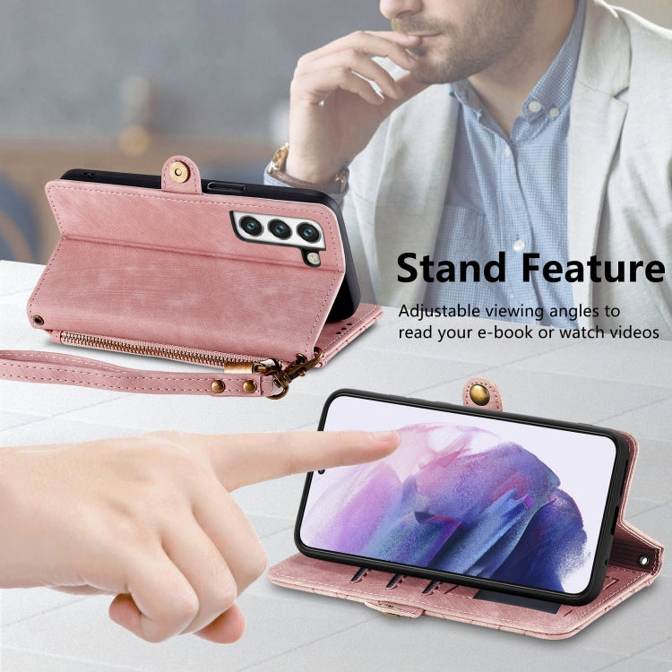 Geometric Zipper Wallet Side Buckle Leather Phone Case, For Samsung Galaxy Note20, For Samsung Galaxy A21S, For Samsung Galaxy A51 5G, For Samsung Galaxy S20 Ultra